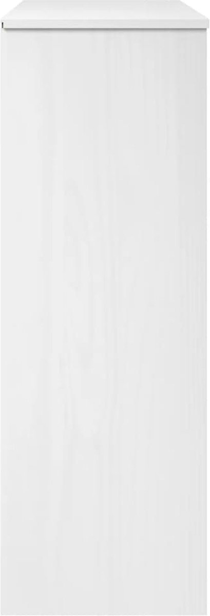 Vidaxl Opzetkast 90x35x100 Cm Massief Grenenhout Wit