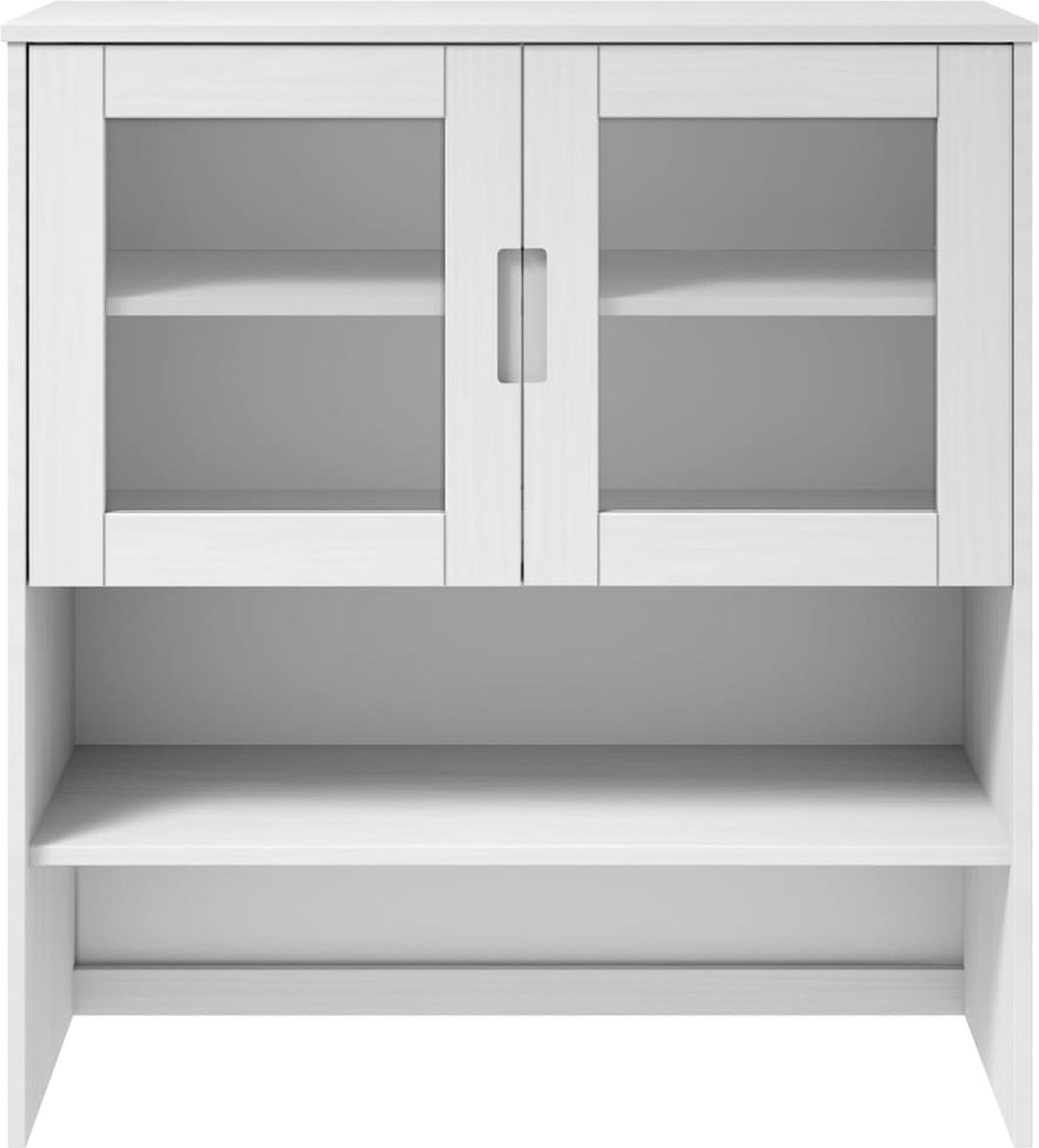 Vidaxl Opzetkast 90x35x100 Cm Massief Grenenhout Wit