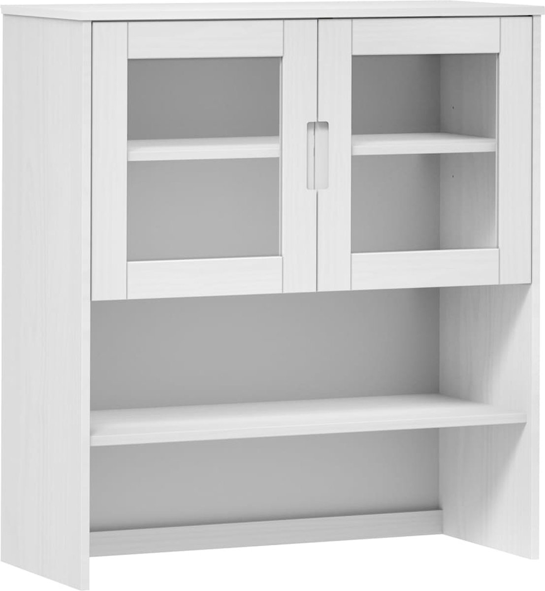 Vidaxl Opzetkast 90x35x100 Cm Massief Grenenhout Wit