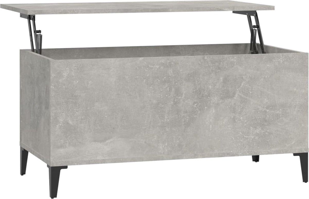 Vidaxl Salontafel 90x44,5x45 Cm Bewerkt Hout Beton - Gris