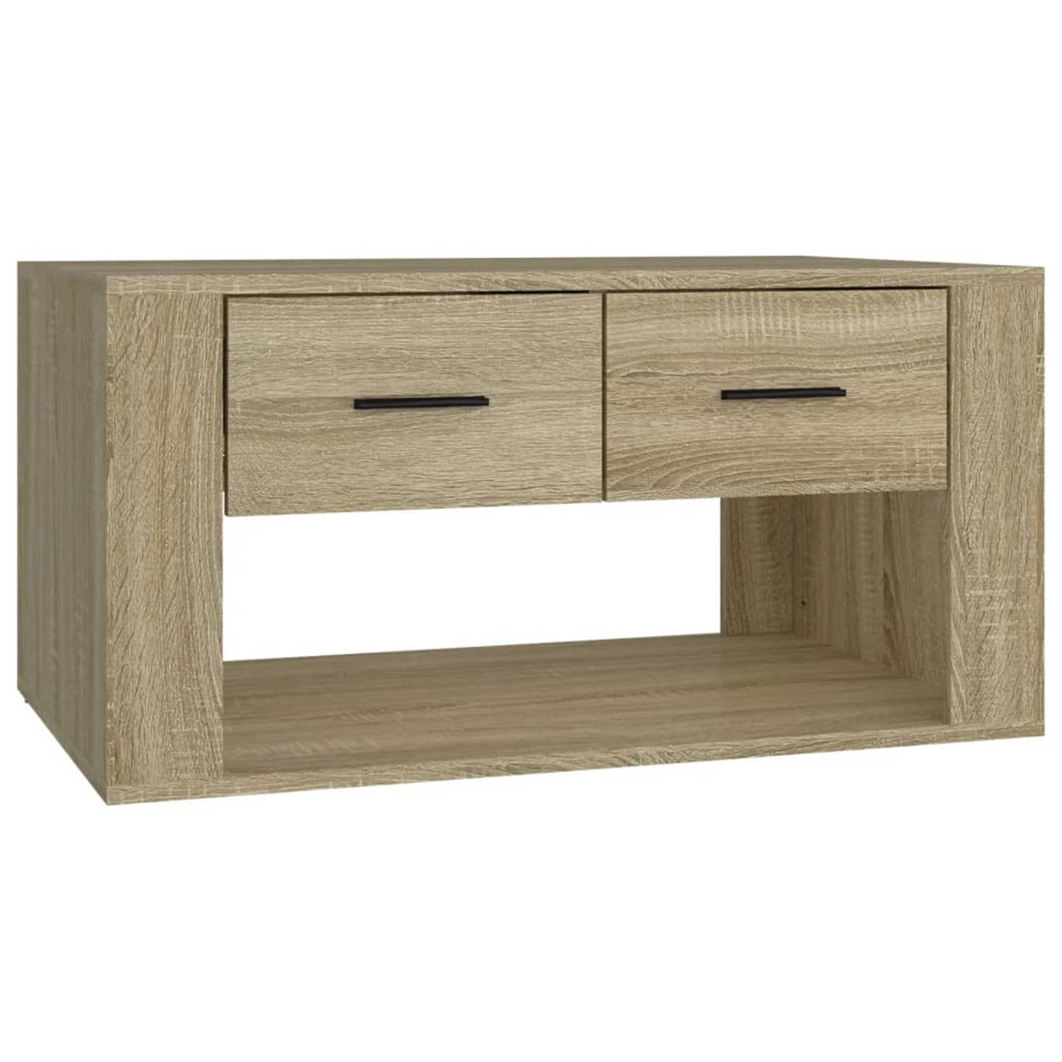 Vidaxl Salontafel 80x50x40 Cm Bewerkt Hout Sonoma Eikenkleurig - Bruin