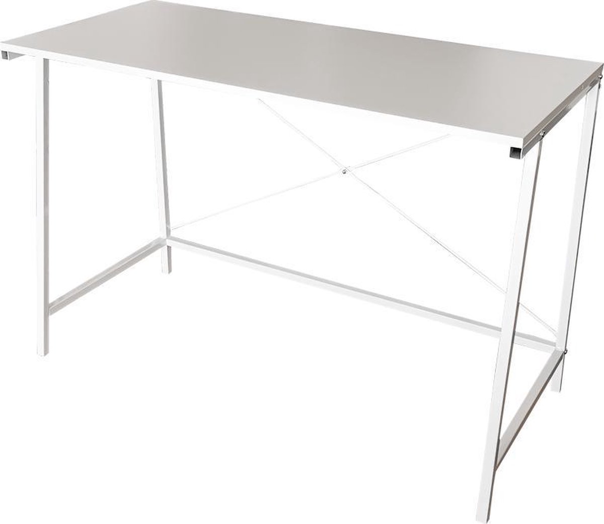 Bureau Stoer - Laptoptafel - Computertafel - Industrieel - Wit