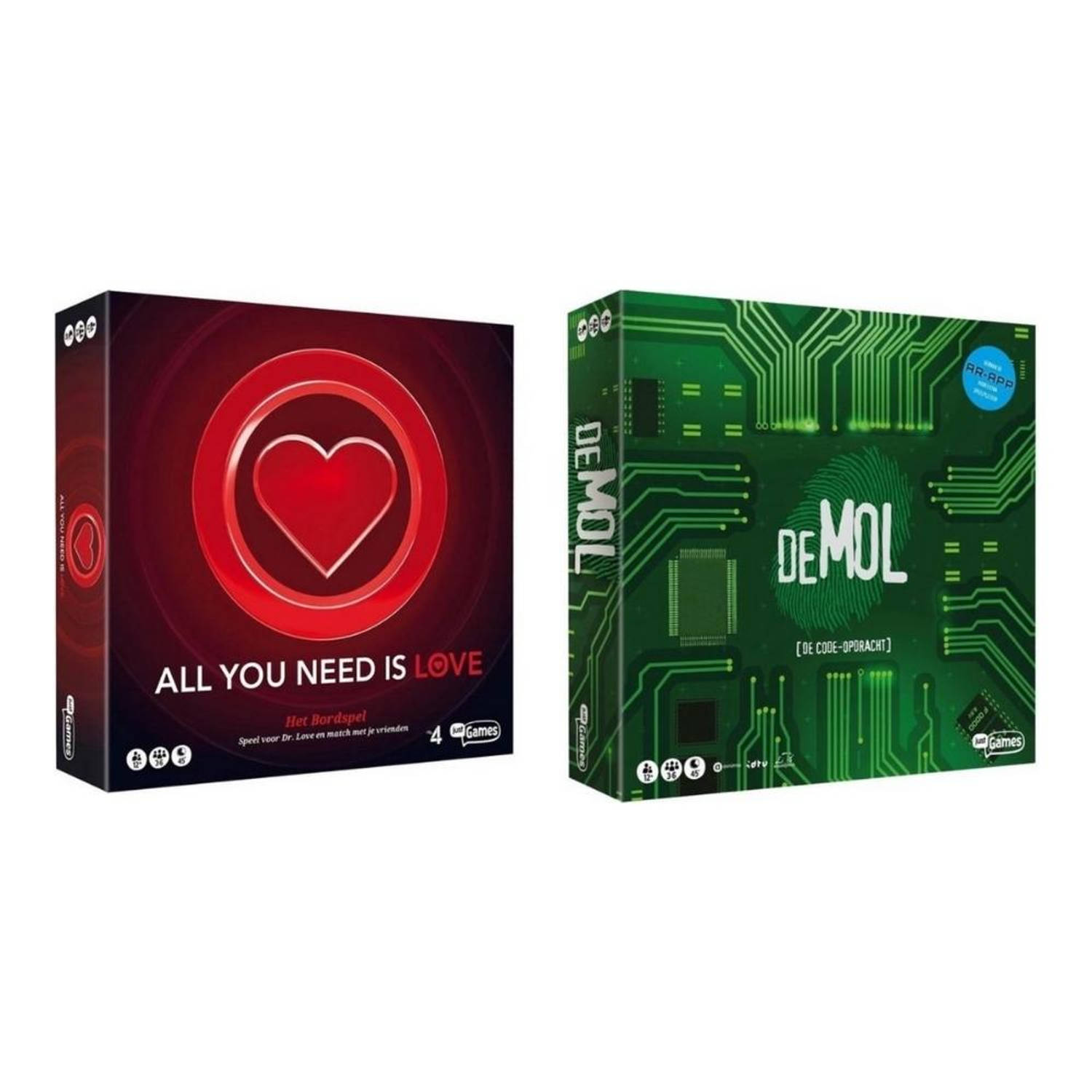 Spellenbundel - 2 Stuks - All You Need Is Love Bordspel & Wie Is De Mol De Code Opdracht