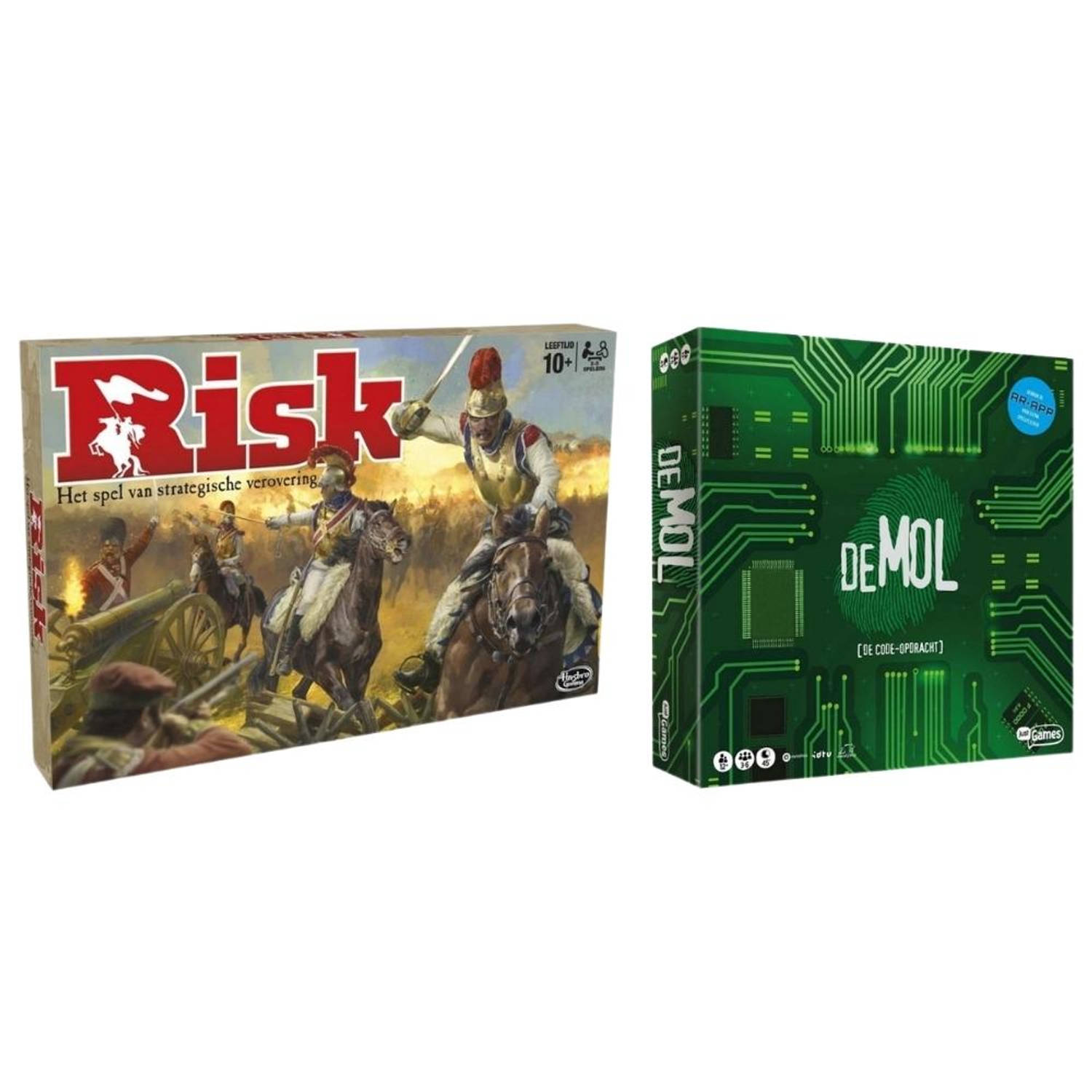 Spellenbundel - 2 Stuks - Hasbro Risk & Wie Is De Mol