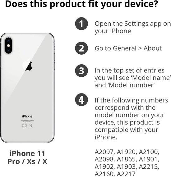 PanzerGlass Privacy Case voor Apple iPhone X/Xs/11 Pro