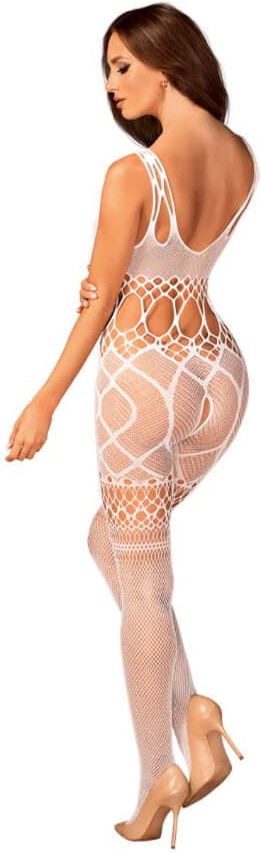 Obsessive Mesh Catsuit - Wit