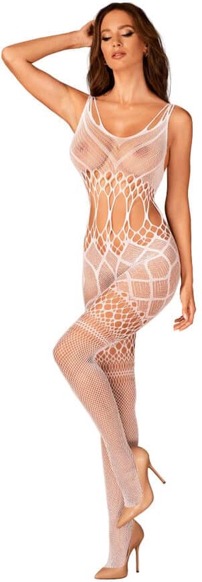Obsessive Mesh Catsuit - Wit
