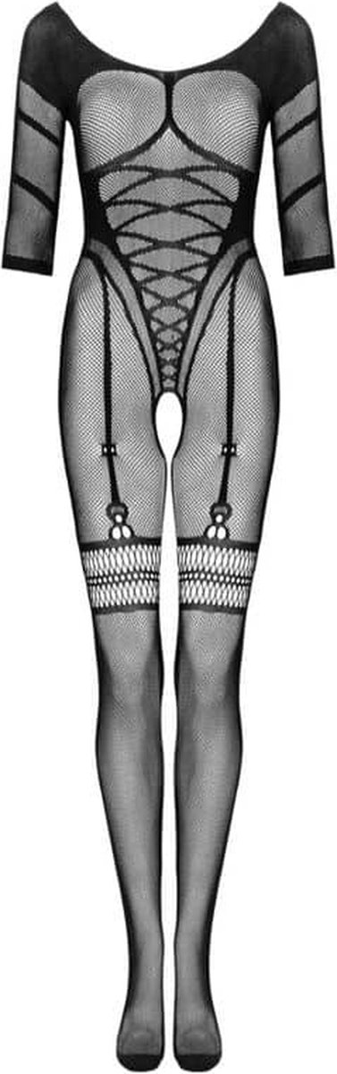 Obsessive Mesh Catsuit - Zwart