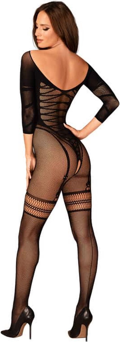 Obsessive Mesh Catsuit - Zwart