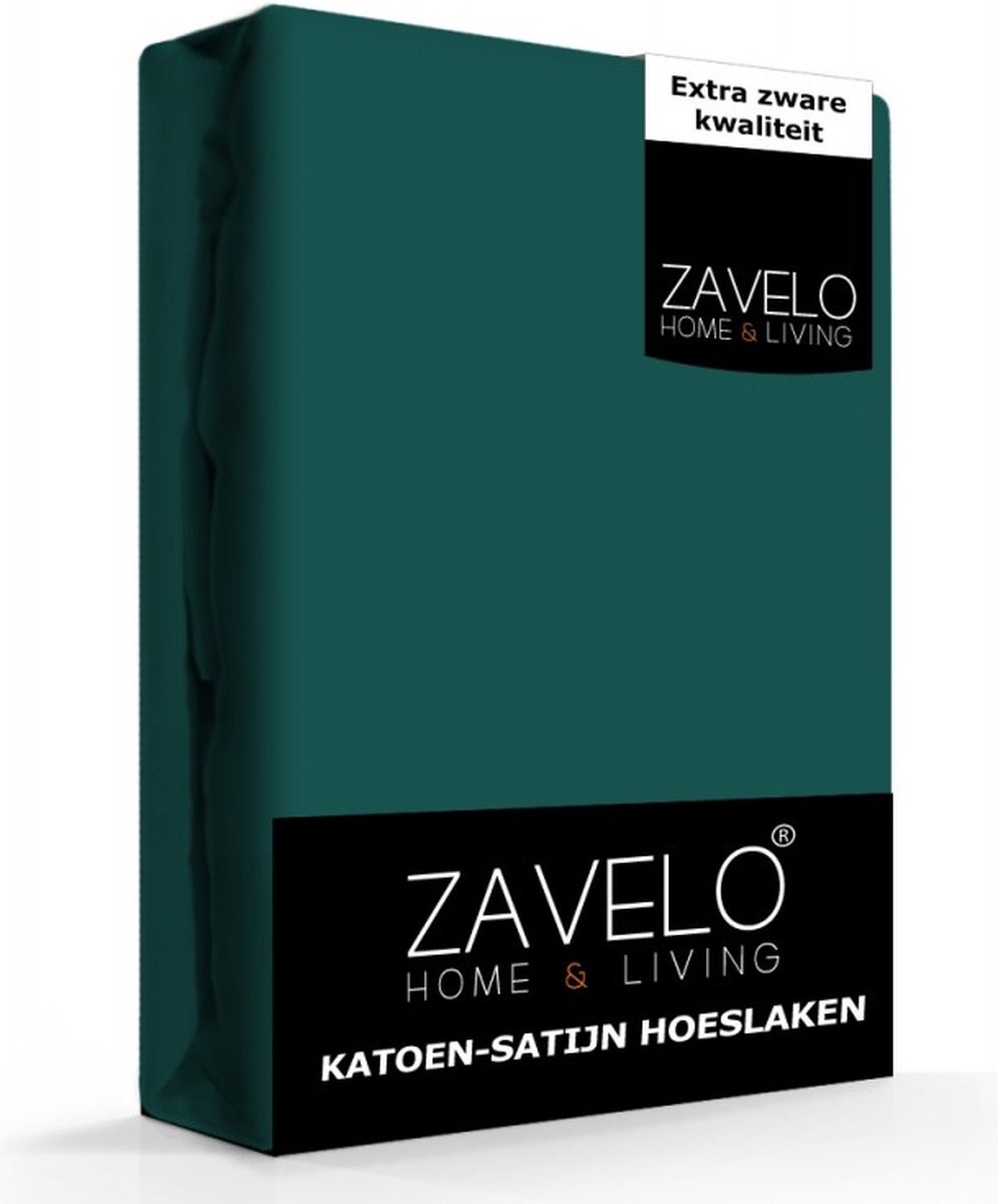 Slaaptextiel Zavelo Katoen - Hoeslaken Katoen Satijn Zand - Zijdezacht - Extra Hoog-lits-jumeaux (200x220 Cm) - Beige