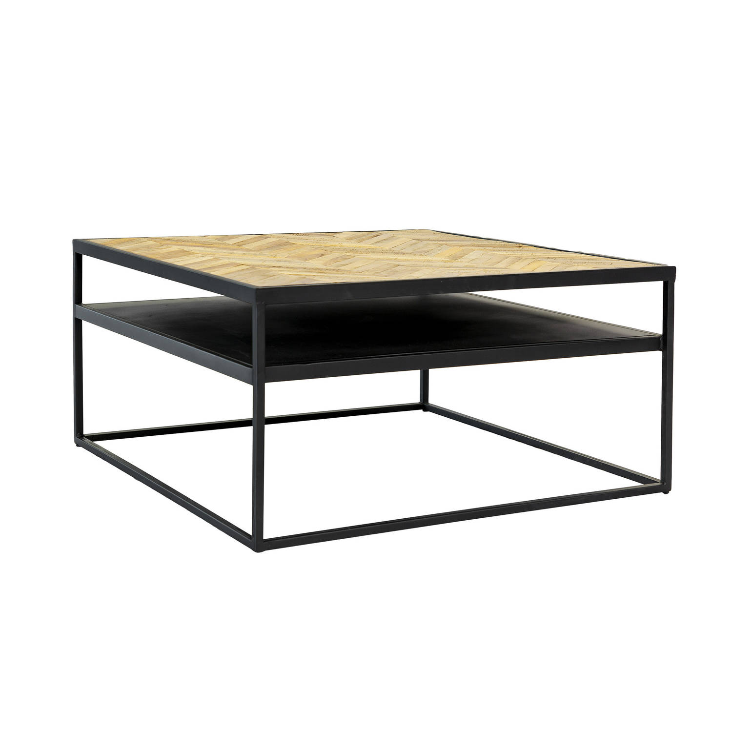 Dimehouse Salontafel Industrieel Visgraat Sylvie - 80x80 Cm