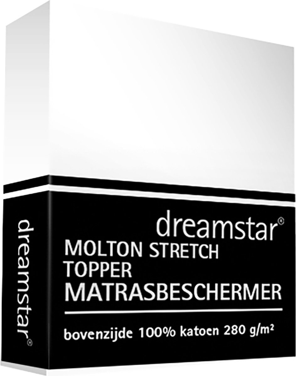 Dreamstar Molton Stretch Matrasbeschermer Topper De Luxe 120 X 200 - 140 X 220 Cm