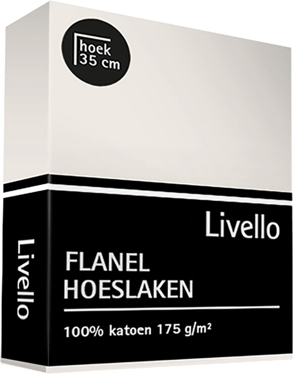 Livello Hoeslaken Flanel Ecru 180 X 220 Cm - Beige