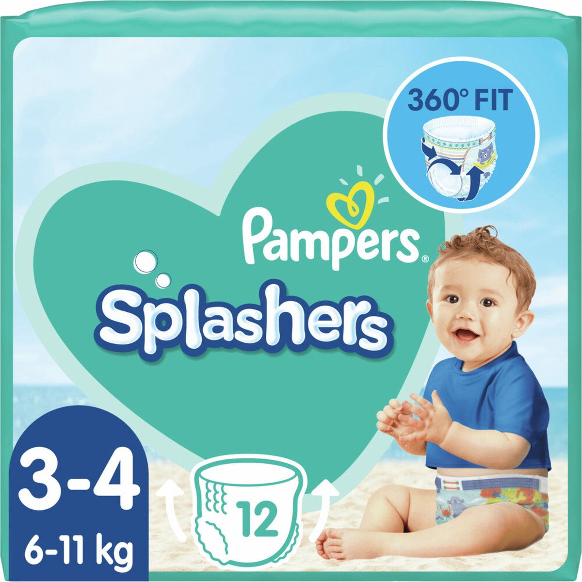 Pampers - Splashers - Wegwerpbare Zwemluiers - Maat 3/4 - 96 Stuks