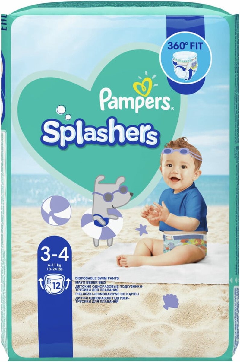 Pampers - Splashers - Wegwerpbare Zwemluiers - Maat 3/4 - 96 Stuks