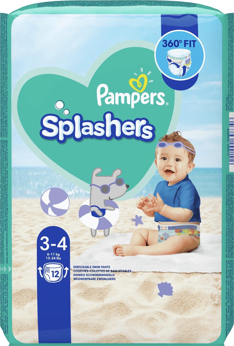 Pampers - Splashers - Wegwerpbare Zwemluiers - Maat 3/4 - 96 Stuks