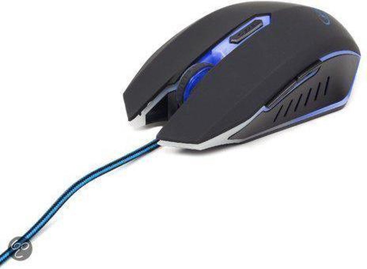 Gembird MUSG-001-B - Gaming muis, zwart/ - Blauw
