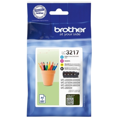 Brother Inktpatroon Multipack BK/C/M/Y LC3217VAL Replace: N/A