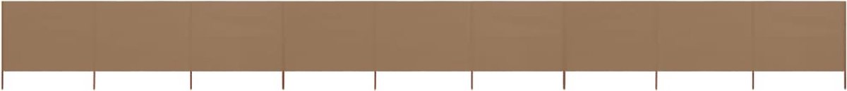 vidaXL Windscherm 9-panelen 1200x80 cm stof taupe