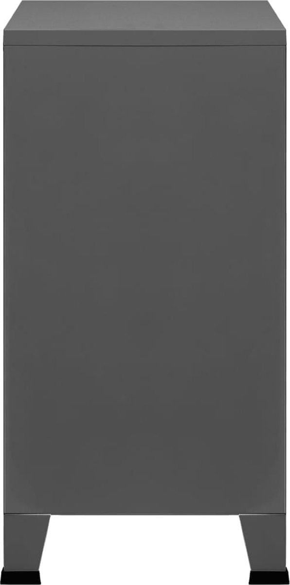 vidaXL Opbergkast industrieel 75x40x80 cm staal antracietkleurig