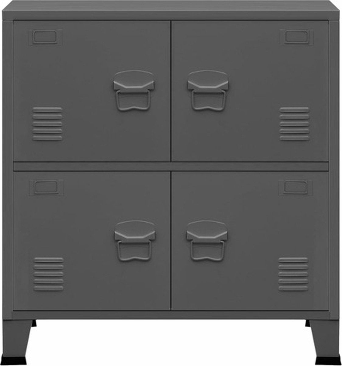 vidaXL Opbergkast industrieel 75x40x80 cm staal antracietkleurig