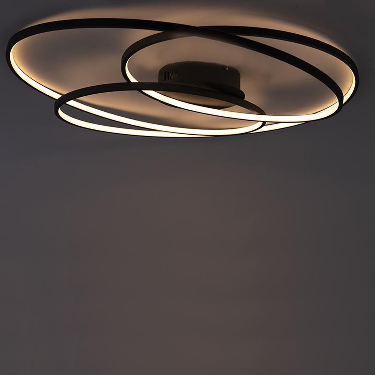 TRIO - Plafondlamp Gale 80 cm - Zwart