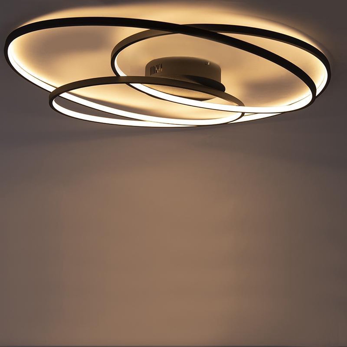 TRIO - Plafondlamp Gale 80 cm - Zwart