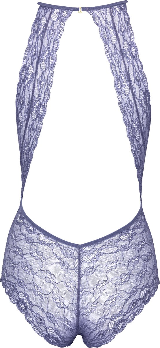 Kanten Body Met Siersteentjes - Lavendel - Paars