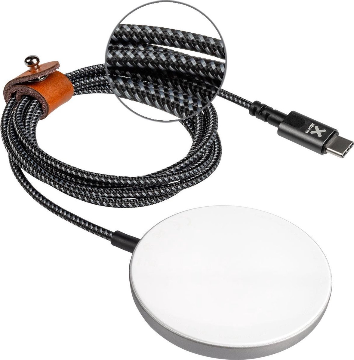 Xtorm magnetische draadloze oplaadkabel (1,2 meter) - Zwart