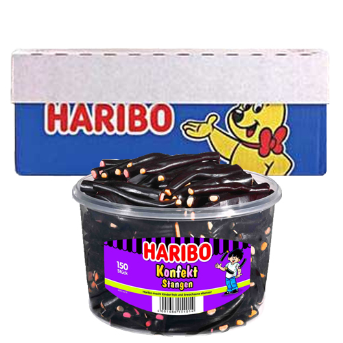 HARIBO - Dropstaven (Konfekt Stangen) - 6x 150 stuks