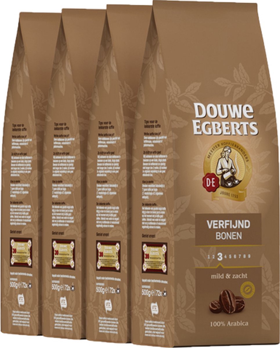 Douwe Egberts - Verfijnd Bonen - 4x 500g