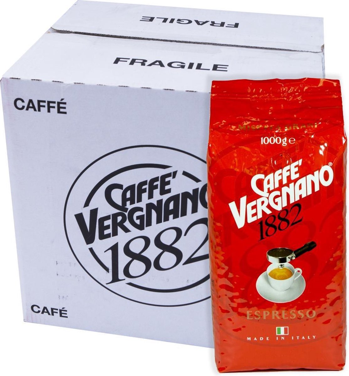 Caffè Vergnano 1882 - Espresso Bonen - 6x 1kg