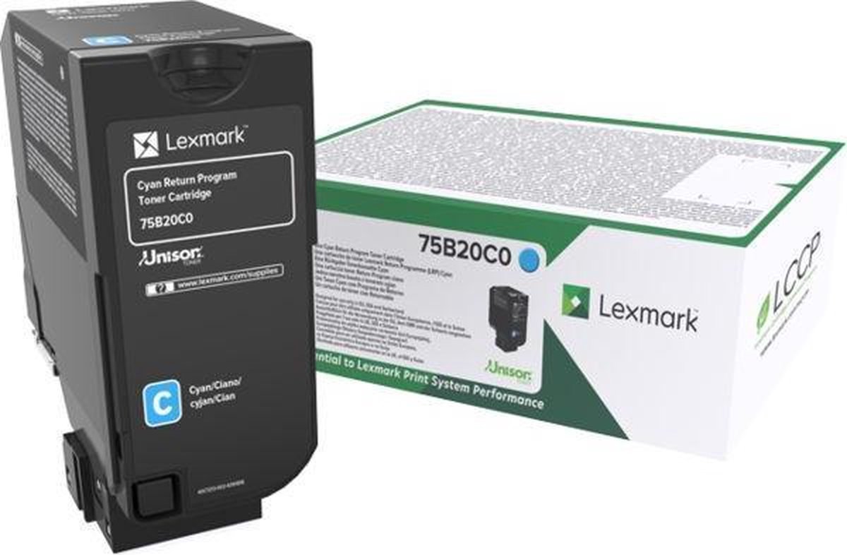 Lexmark 75B20C0 tonercartridge Origineel Cyaan 1 stuk(s)