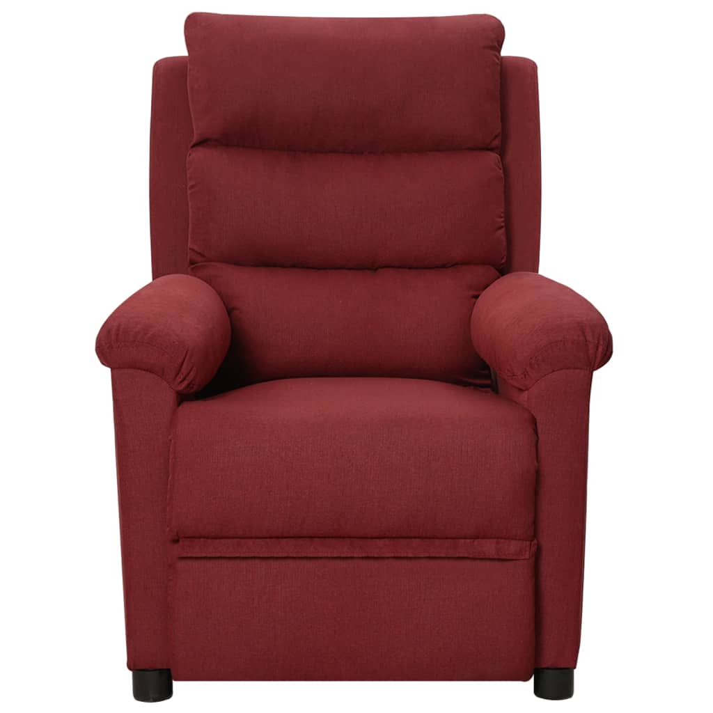 vidaXL Fauteuil verstelbaar stof wijn - Rood