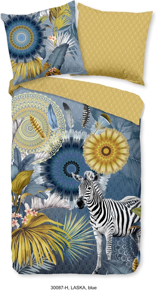 Hip Laska Dekbedovertrek 2-persoons (200 x 200/220 cm + 2 kussenslopen) Dekbedovertrek - Blauw