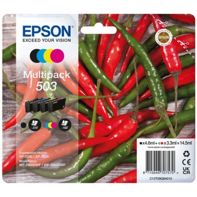 Epson Inktcartridge MultiPack Epson 503 Bk,C,M,Y T09Q6 Replace: N/A