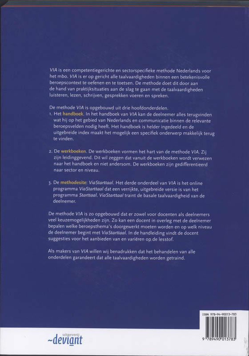 Deviant, Uitgeverij VIA werkboek