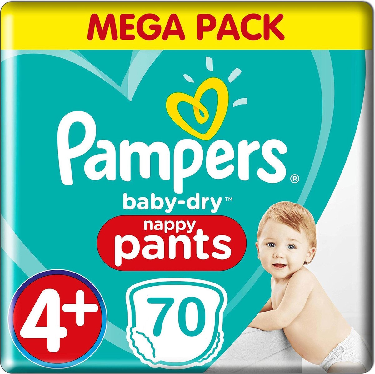 Pampers Baby-dry Pants Luiers - Maat 4+ - 35 Stuks (9-15kg) X2