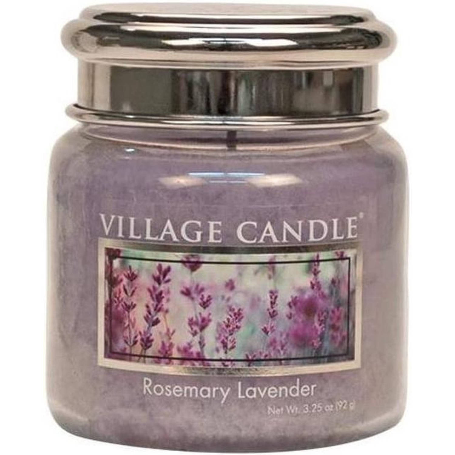 Village Candle Geurkaars Rosemary Lavender 7 Cm Wax/glas Lila - Paars