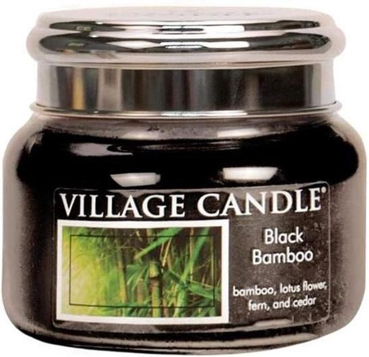 Village Candle Geurkaars Black Bamboo - - 55 Branduren - Zwart