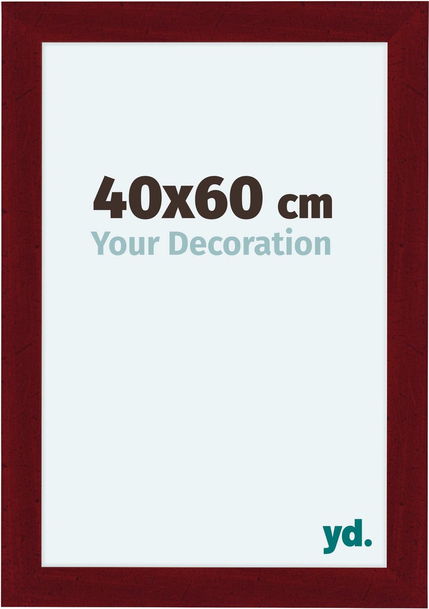 Your Decoration Como Mdf Fotolijst 40x60cm Wijn Geveegd - Rood