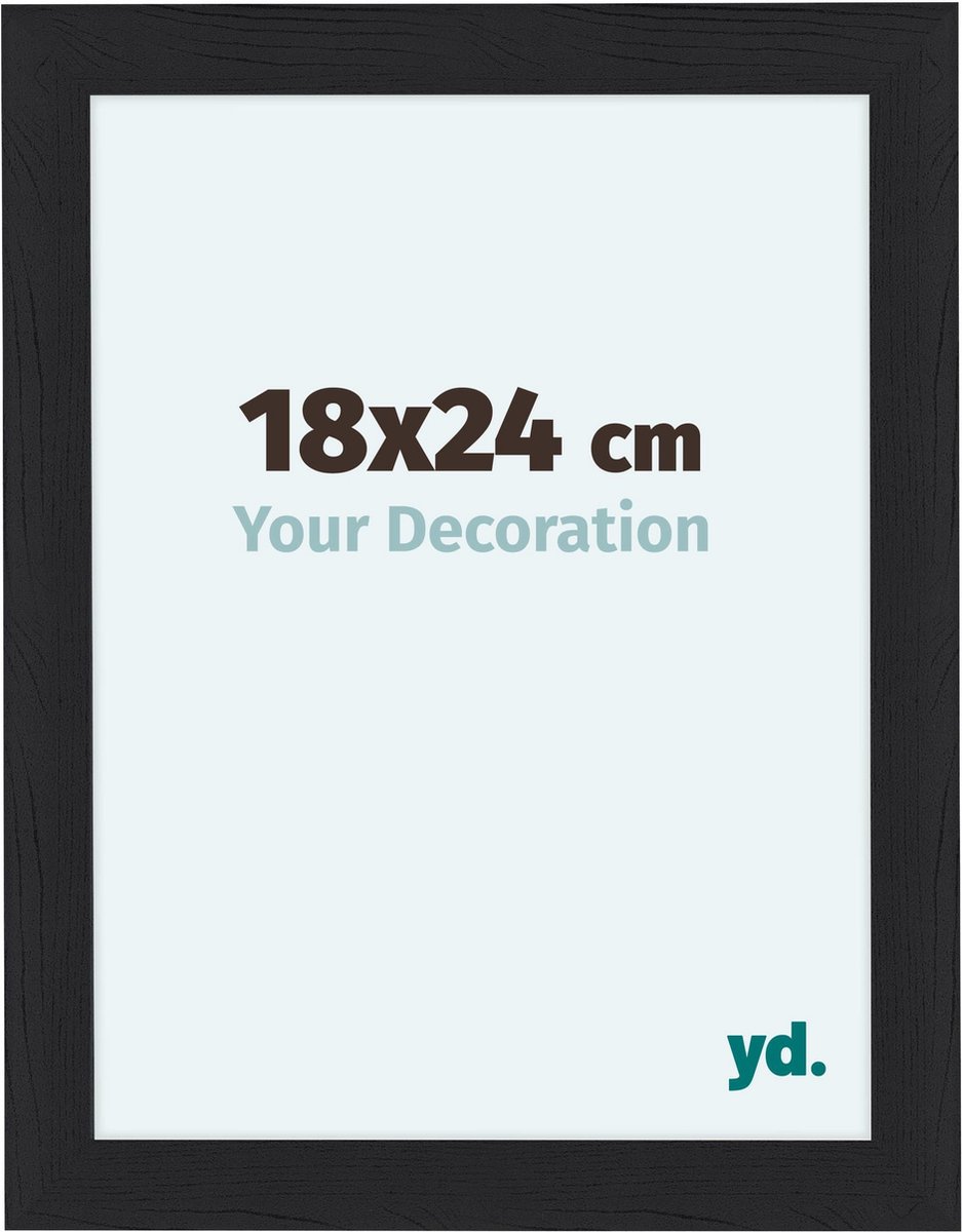 Your Decoration Como Mdf Fotolijst 18x24cm Houtnerf - Zwart