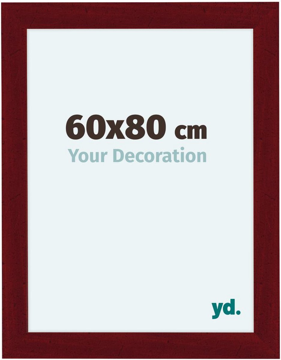 Your Decoration Como Mdf Fotolijst 60x80cm Wijn Geveegd - Rood