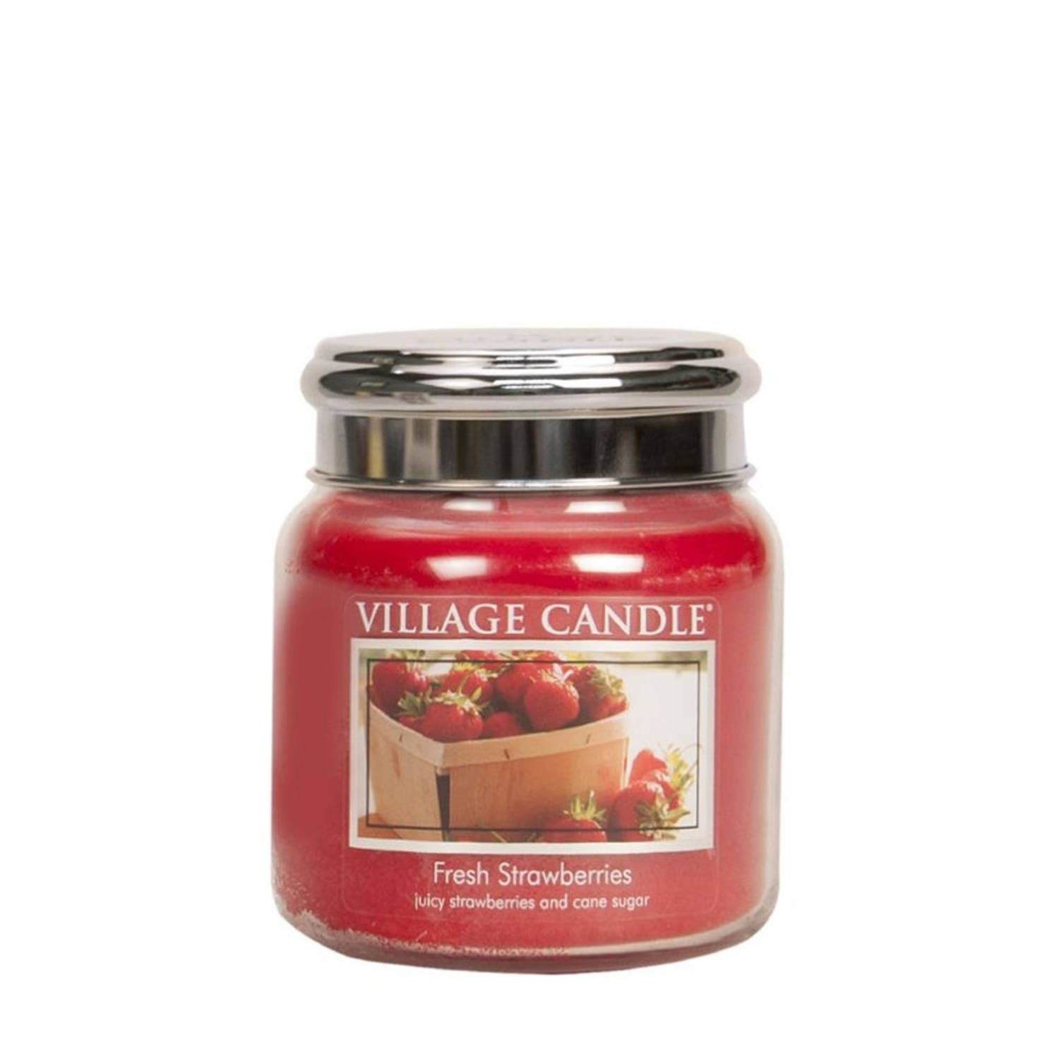 Village Candle Strawberries 389 Gram - Rood