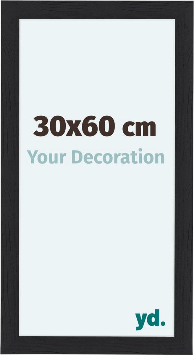 Your Decoration Como Mdf Fotolijst 30x60cm Houtnerf - Zwart