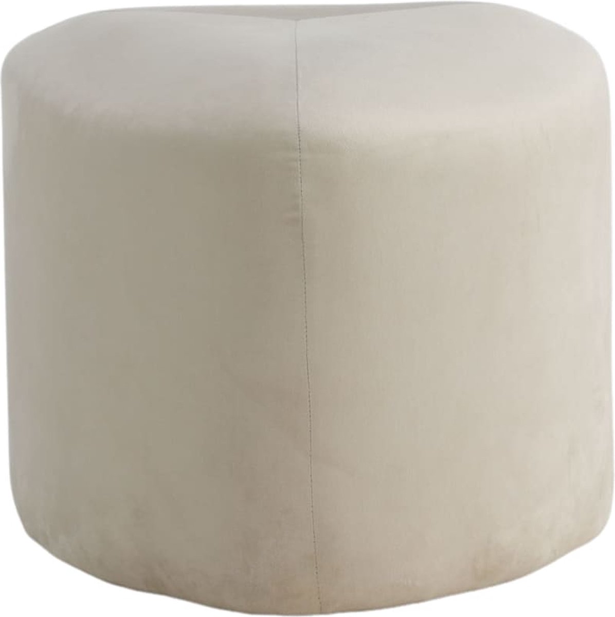 Peg Poef, Hocker Ø46cm Velours Wit.