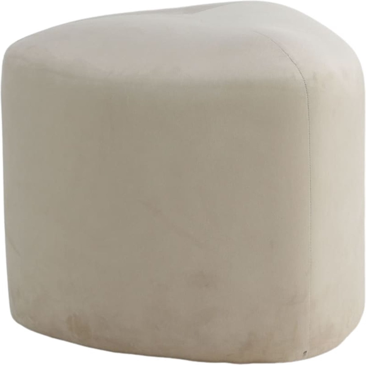 Peg Poef, Hocker Ø46cm Velours Wit.