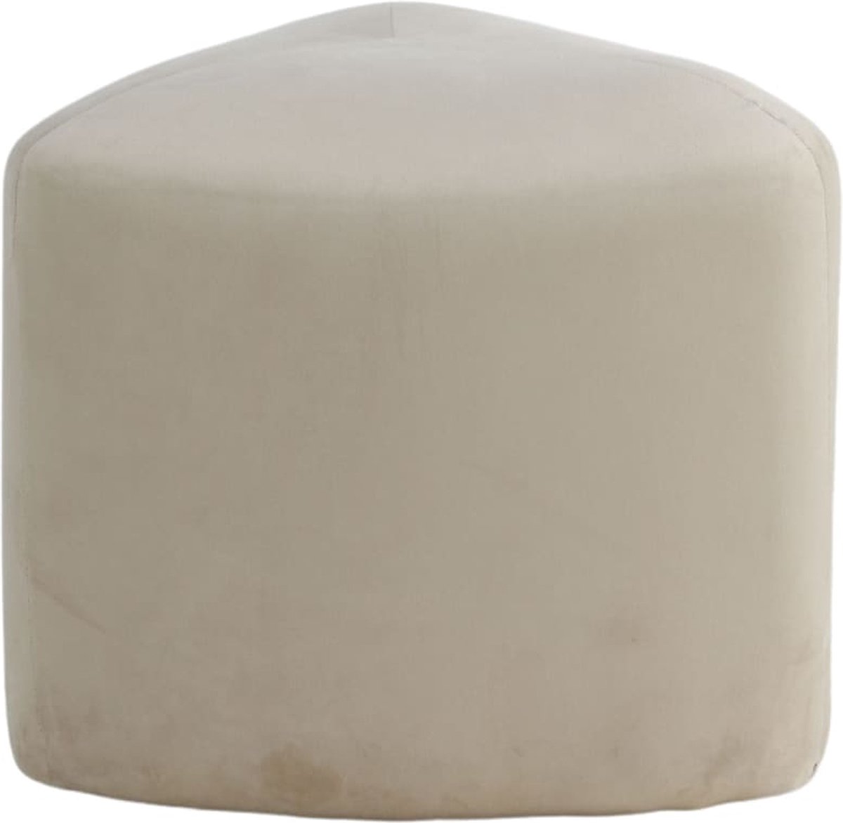 Peg Poef, Hocker Ø46cm Velours Wit.