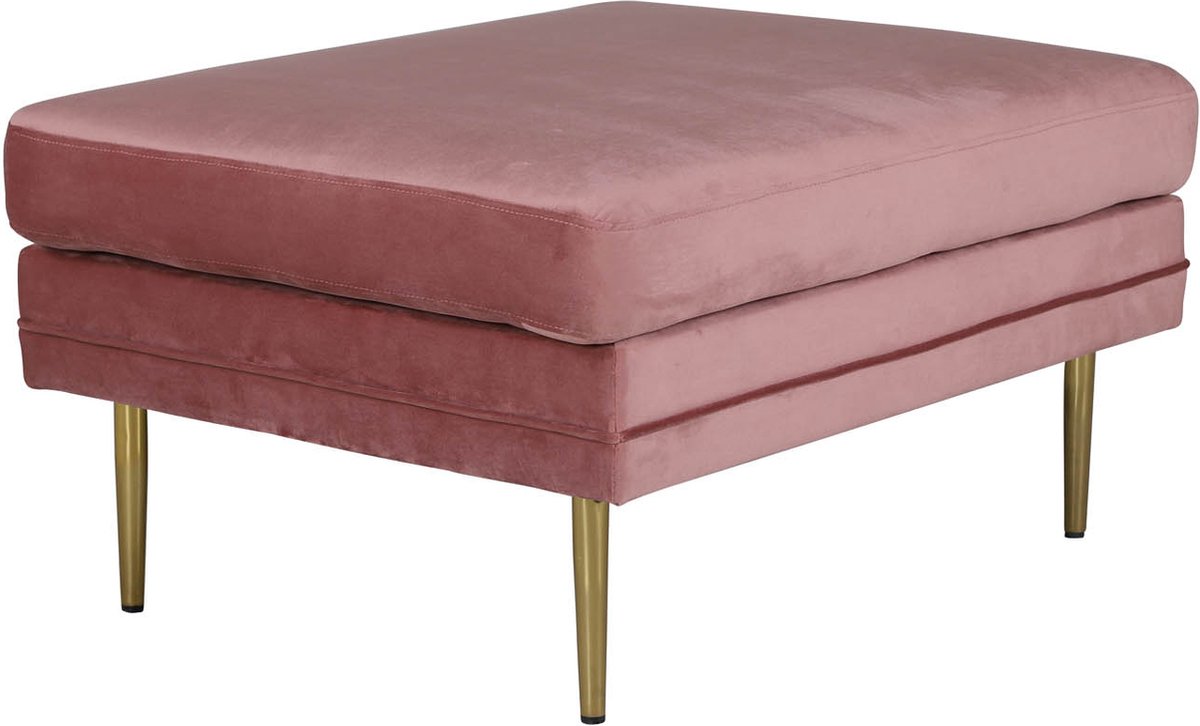 Boom Poef, Hocker Velours Messing,. - Roze