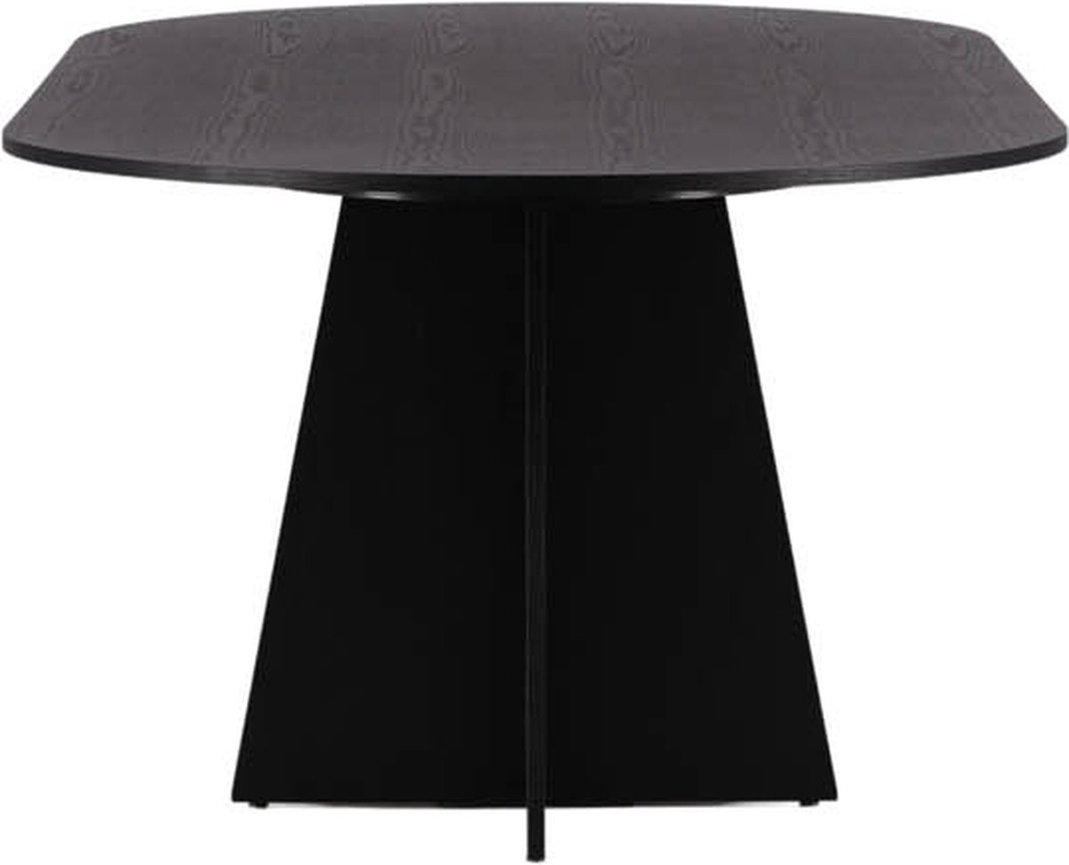 Bootcut Eetkamertafel 115x230cm. - Zwart